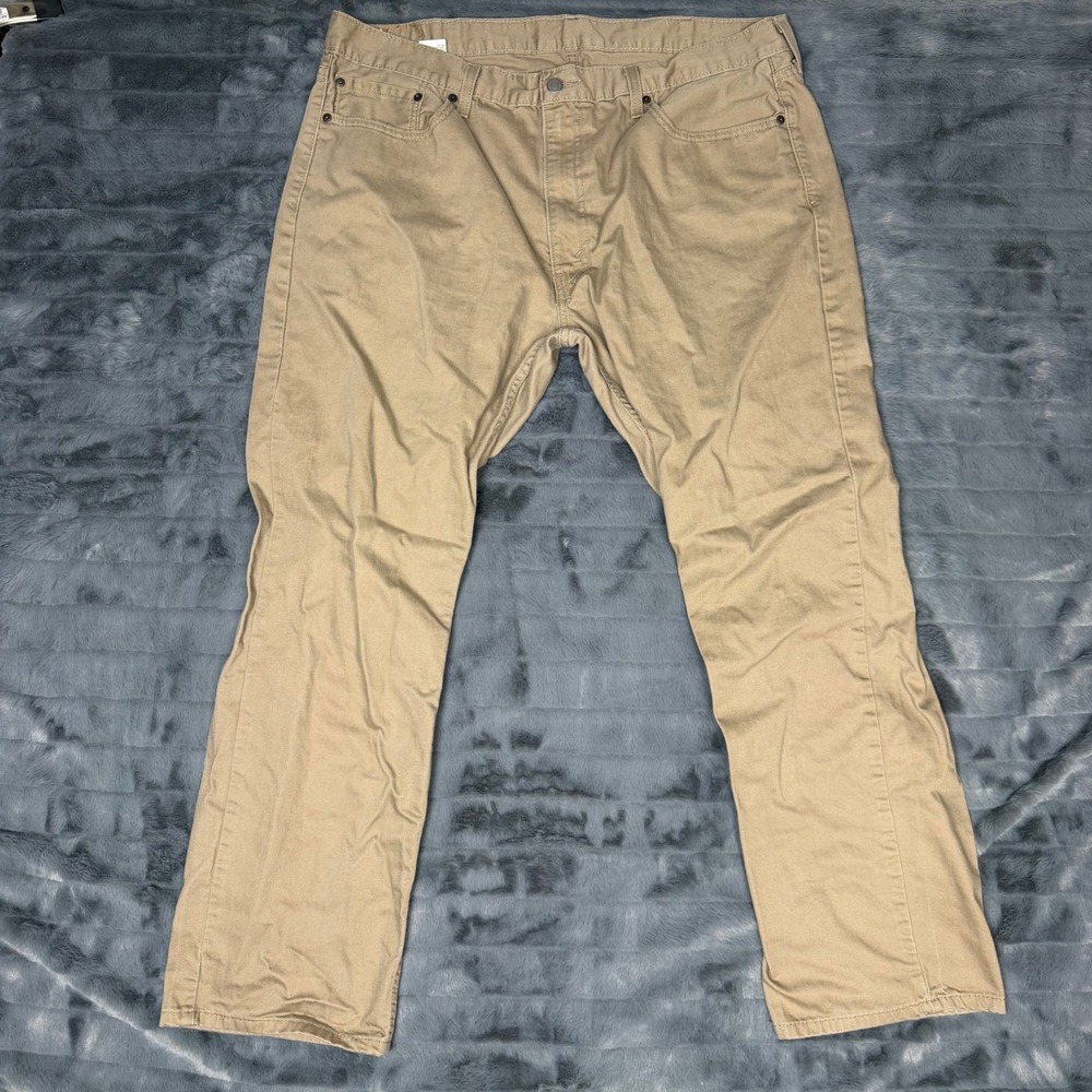 Levis 559 Relaxed Straight Jeans Mens 40x32 Khaki Tan Cotton Denim 00559-0497